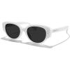 imageMERRYS Modern Women Acetate Retro Narrow Pointy Cat Eye PolarizedUV400 Sunglasses S6194White FrameBlack Lens