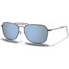 Gun Frame/Sky Blue Mirror Polarized Lens