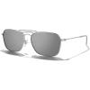 Matte Chrome Frame/Silver Mirror Polarized Lens
