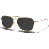 Polished Gold Frame/Black Polarized Lens