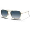 Polished Gold Frame/Blue Gradient Polarized Lens