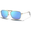 Polished Gold Frame/Blue Mirror Polarized Lens