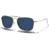 Polished Gold Frame/Dark Blue Tinted Polarized Lens