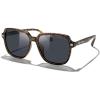 imageMERRYS Retro Square Polarized Sunglasses for Women Men Classic Trendy Sunnies S6030Leopard FrameBlack Lens