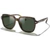 imageMERRYS Retro Square Polarized Sunglasses for Women Men Classic Trendy Sunnies S6030Leopard FrameG15 Lens