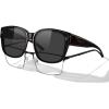 imageMERRYS Trendy Fit Over Polarized Sunglasses for Men Women Oversized Square Sun Glasses UV400 Protection Shades S6062Leopard FrameBlack Polarized Lens