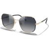 imageMERRYS Trendy Oversized Square Metal Frame Sunglasses for Women Flat Lens UV Protection Brand Sunglasses S6058Goldblack FrameBlack Gradient Lens