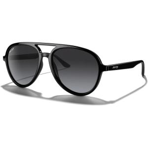imageMERRYS Classic Polarized Aviator Sunglasses For Womens Mens Retro Double Bridge Aviators S8376Black FrameGray Gradient Polarized Lens