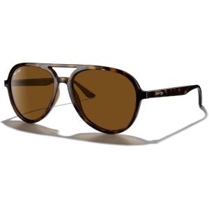 imageMERRYS Classic Polarized Aviator Sunglasses For Womens Mens Retro Double Bridge Aviators S8376Leopard FrameBrown Polarized Lens