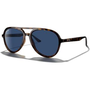imageMERRYS Classic Polarized Aviator Sunglasses For Womens Mens Retro Double Bridge Aviators S8376Leopard FrameDark Blue Tinted Polarized Lens