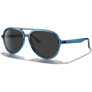 imageMERRYS Classic Polarized Aviator Sunglasses For Womens Mens Retro Double Bridge Aviators S8376Tra Blue FrameBlack Polarized Lens