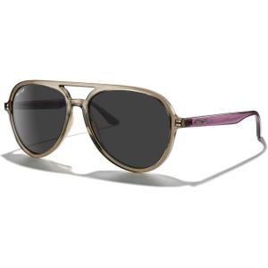imageMERRYS Classic Polarized Aviator Sunglasses For Womens Mens Retro Double Bridge Aviators S8376Tra Brown FrameBlack Polarized Lens
