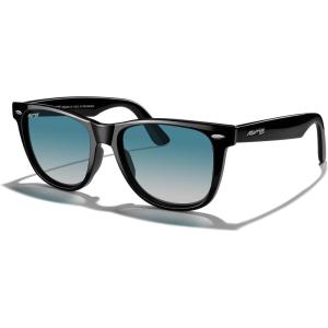 imageMERRYS Classic Square Shape Polarized Sunglasses for Womens Mens Retro Designer UV400 Sun Glasses S6140Black FrameGreen Gradient Lens