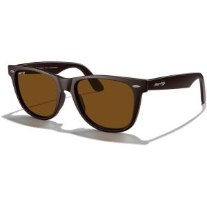 imageMERRYS Classic Square Shape Polarized Sunglasses for Womens Mens Retro Designer UV400 Sun Glasses S6140Brown FrameBrown Lens