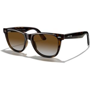 imageMERRYS Classic Square Shape Polarized Sunglasses for Womens Mens Retro Designer UV400 Sun Glasses S6140Leopard FrameBrown Gradient Lens