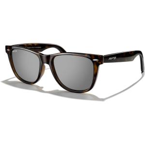 imageMERRYS Classic Square Shape Polarized Sunglasses for Womens Mens Retro Designer UV400 Sun Glasses S6140Leopard FrameSilver Mirror Lens