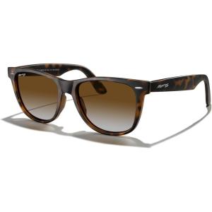 imageMERRYS Classic Square Shape Polarized Sunglasses for Womens Mens Retro Designer UV400 Sun Glasses S6140Matte Leopard FrameBrown Gradient Lens