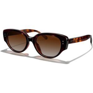 imageMERRYS Modern Women Acetate Retro Narrow Pointy Cat Eye PolarizedUV400 Sunglasses S6194Leopard FrameBrown Gradient Lens