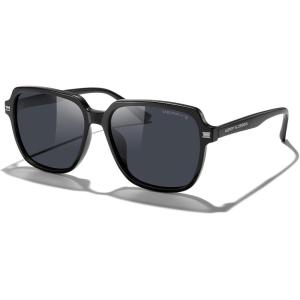 imageMERRYS Retro Square Polarized Sunglasses for Women Men Classic Trendy Sunnies S6030Black FrameBlack Lens
