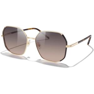 imageMERRYS Trendy Oversized Square Metal Frame Sunglasses for Women Flat Lens UV Protection Brand Sunglasses S6058Goldbrown FrameLight Brown Lens