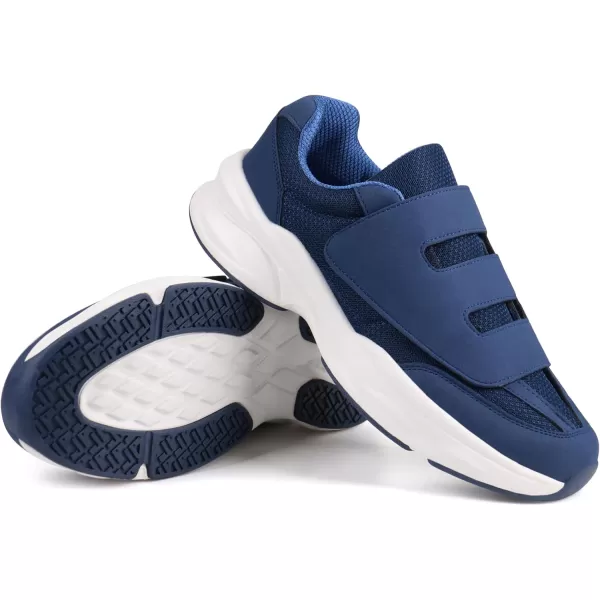 Orthorest Men Diabetic Walking Shoes Swollen Feet Shoe with Adjustable ClosureNavy