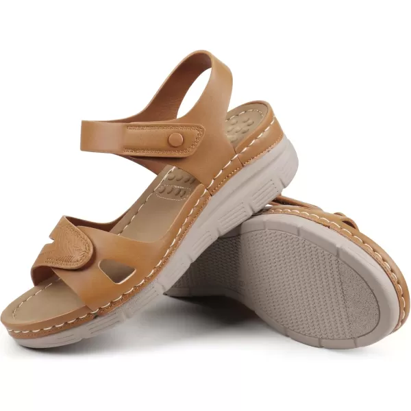 Orthorest Women Arch Support Walking Sandals Comfortable Orthotic SandalsBrown