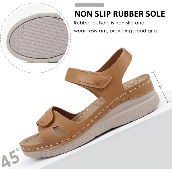 Orthorest Women Arch Support Walking Sandals Comfortable Orthotic SandalsBrown