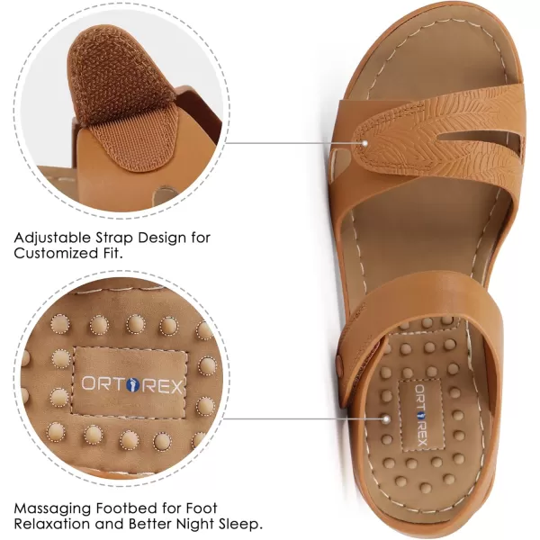 Orthorest Women Arch Support Walking Sandals Comfortable Orthotic SandalsBrown