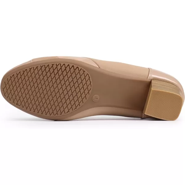 Orthorest Women Bunion Dress Shoes Low Heel Orthopedic Slip on Loafers Orthotic PumpsNude
