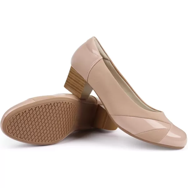Orthorest Women Bunion Dress Shoes Low Heel Orthopedic Slip on Loafers Orthotic PumpsNude