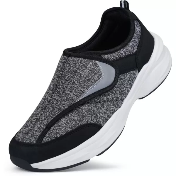 Orthorest Men Diabetic Shoes Swollen Feet Diabetes Walking Shoes Arch Support Orthopedic SneakersBlack