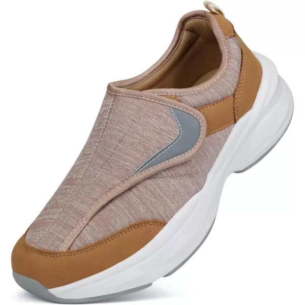 Orthorest Men Diabetic Shoes Swollen Feet Diabetes Walking Shoes Arch Support Orthopedic SneakersBrown