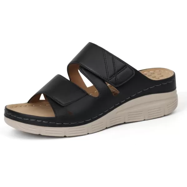 Orthorest Women Arch Support Slides Orthotic Walking Sandals Orthopedic SandalsBlack