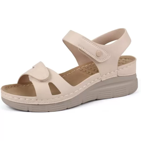 Orthorest Women Arch Support Walking Sandals Comfortable Orthotic SandalsBeige