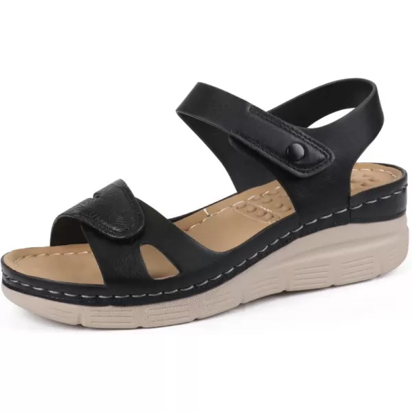 Orthorest Women Arch Support Walking Sandals Comfortable Orthotic SandalsBlack