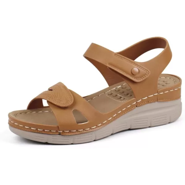 Orthorest Women Arch Support Walking Sandals Comfortable Orthotic SandalsBrown