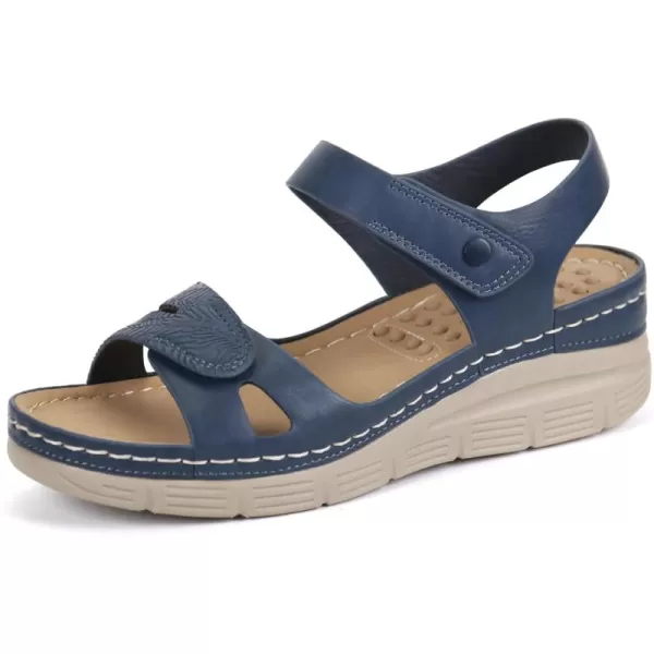 Orthorest Women Arch Support Walking Sandals Comfortable Orthotic SandalsNavy