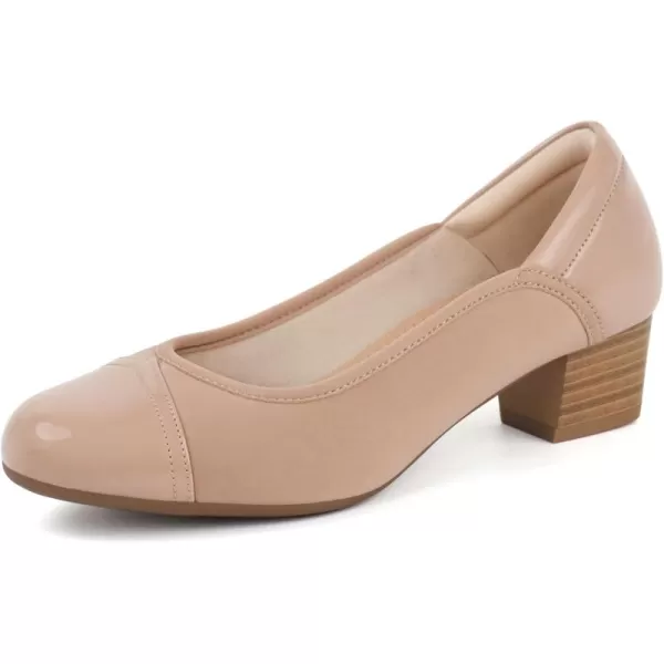 Orthorest Women Bunion Dress Shoes Low Heel Orthopedic Pumps Orthotic Slip On LoafersNude