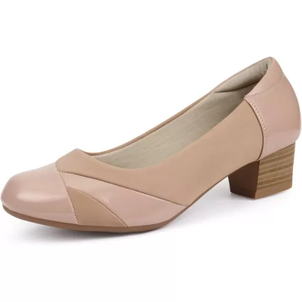 Orthorest Women Bunion Dress Shoes Low Heel Orthopedic Slip on Loafers Orthotic PumpsNude