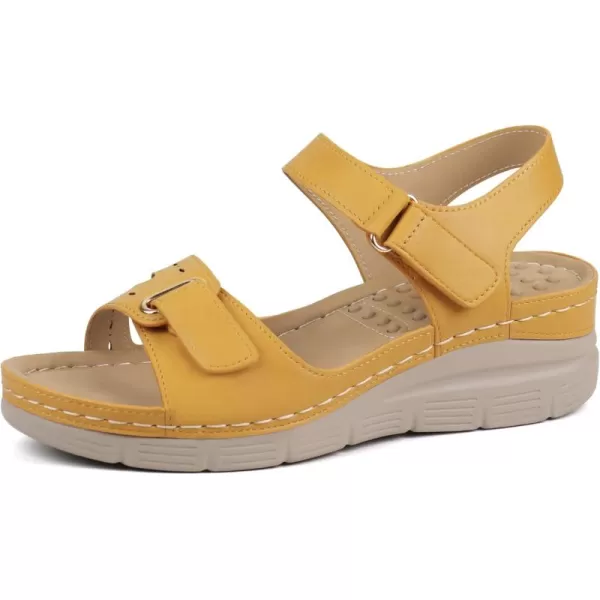 Orthorest Women Comfortable Walking Sandals Orthotic Arch Support Dress SandalsYellow