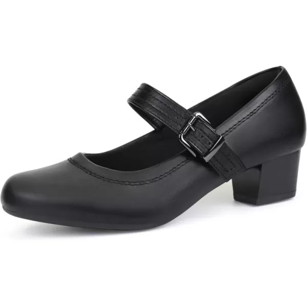 Orthorest Women Mary Janes Shoes for Bunions Orthopedic Dress Shoes Low Chunky Heels Work PumpsBlack