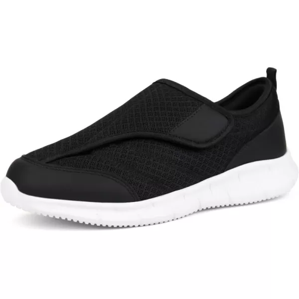Orthorest Women Orthopedic Diabetic Walking Shoes Slip On Shoes for Swollen FeetBlack