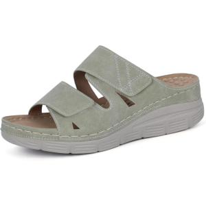 imageOrthorest Women Arch Support Slides Orthotic Walking Sandals Orthopedic SandalsGreen