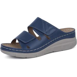 imageOrthorest Women Arch Support Slides Orthotic Walking Sandals Orthopedic SandalsNavy
