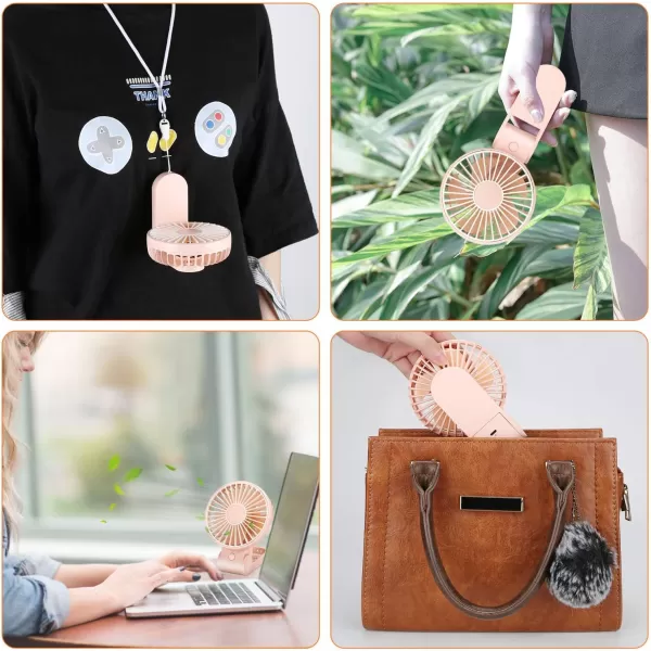 TriPole Handheld Fan Bundle Portable Battery Operated Small Fan Speed Adjustable Mini Personal Fan for Eyelash Hot Flashes Outdoor
