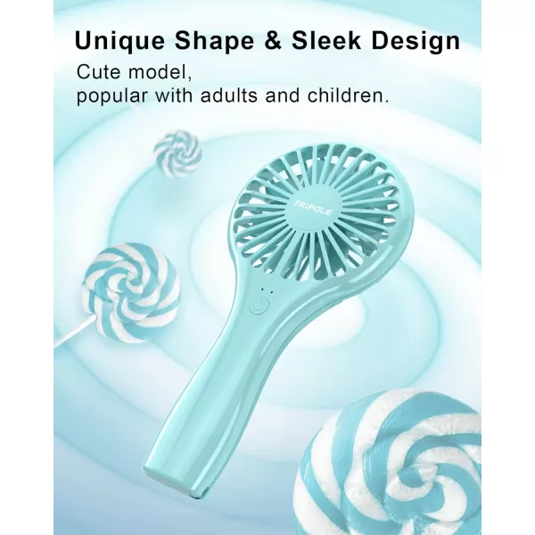 TriPole Handheld Fan Mini Portable Fan Bundle Small 2000mAh Battery Operated Personal Fan for Women Girs Travel Makeup Lash Extensions