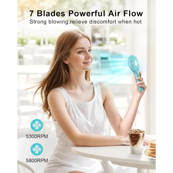 TriPole Handheld Fan Mini Portable Fan Bundle Small 2000mAh Battery Operated Personal Fan for Women Girs Travel Makeup Lash Extensions