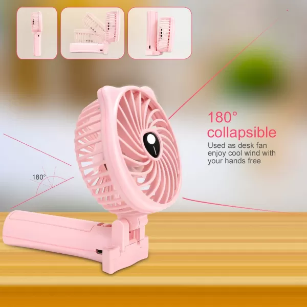 TriPole Mini Handheld Fan Bundle Rechargeable Battery Operated Portable Fan 3 Speeds Small Personal Fan for Eyelash Extension Makeup Hot Flashes