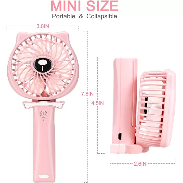 TriPole Mini Handheld Fan Bundle Rechargeable Battery Operated Portable Fan 3 Speeds Small Personal Fan for Eyelash Extension Makeup Hot Flashes