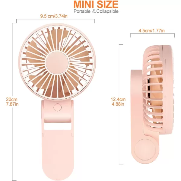 TriPole Mini Handheld Fan Bundle Small Portable Fan Battery Operated Rechargeable Fans for Kids Girls